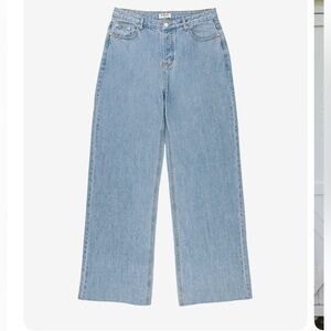 PARKE BRAND Low Rise Baggy Jeans in Light Wash